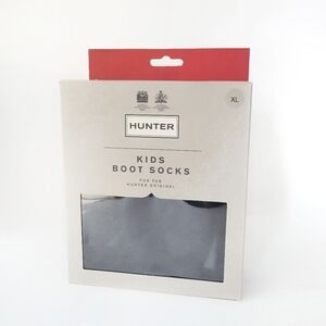 Hunter | Kids Original Tall Cable Knit Boot Socks XL Black